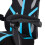Living And Home Ergonomic High Back Gaming Chair with Footrest, Black+Blue 5