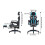 Living And Home Ergonomic High Back Gaming Chair with Footrest, Black+Blue 6