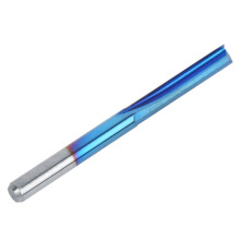 10 Stück Hartmetall-Fräser 3,175 mm Griff Blau 2-Flöten Gerade Werkzeug