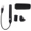 Black Condenser Microphone for Cameras, Unidirectional, 23.5cm 2