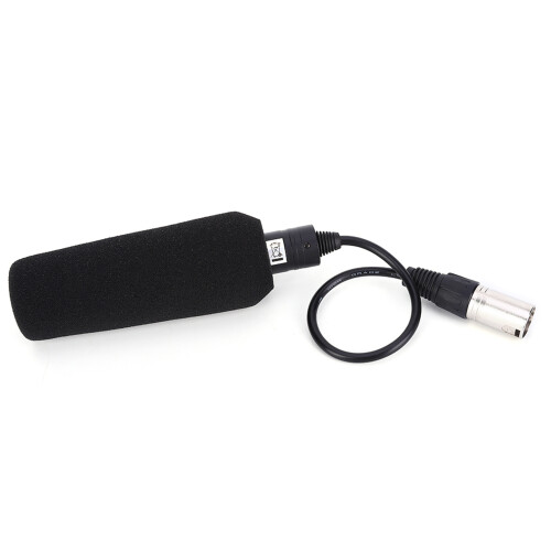 Black Condenser Microphone for Cameras, Unidirectional, 23.5cm 2