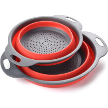Scolapasta pieghevole salvaspazio, colino pieghevole in silicone ecologico per un comodo drenaggio, ampia applicazione e facile pulizia, perfetto per