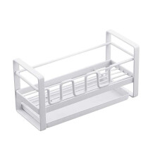 Compact Space-Saving Sink Caddy, Ergonomic Divider Dish Organizer with Ventilated Structure, Quick Drying to Prevent Mold, Perfect for Small Kitchens
