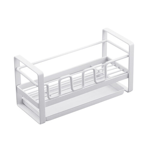 Compact Space-Saving Sink Caddy, Ergonomic Divider Dish Organizer with Ventilated Structure, Quick Drying to Prevent Mold, Perfect for Small Kitchens 1