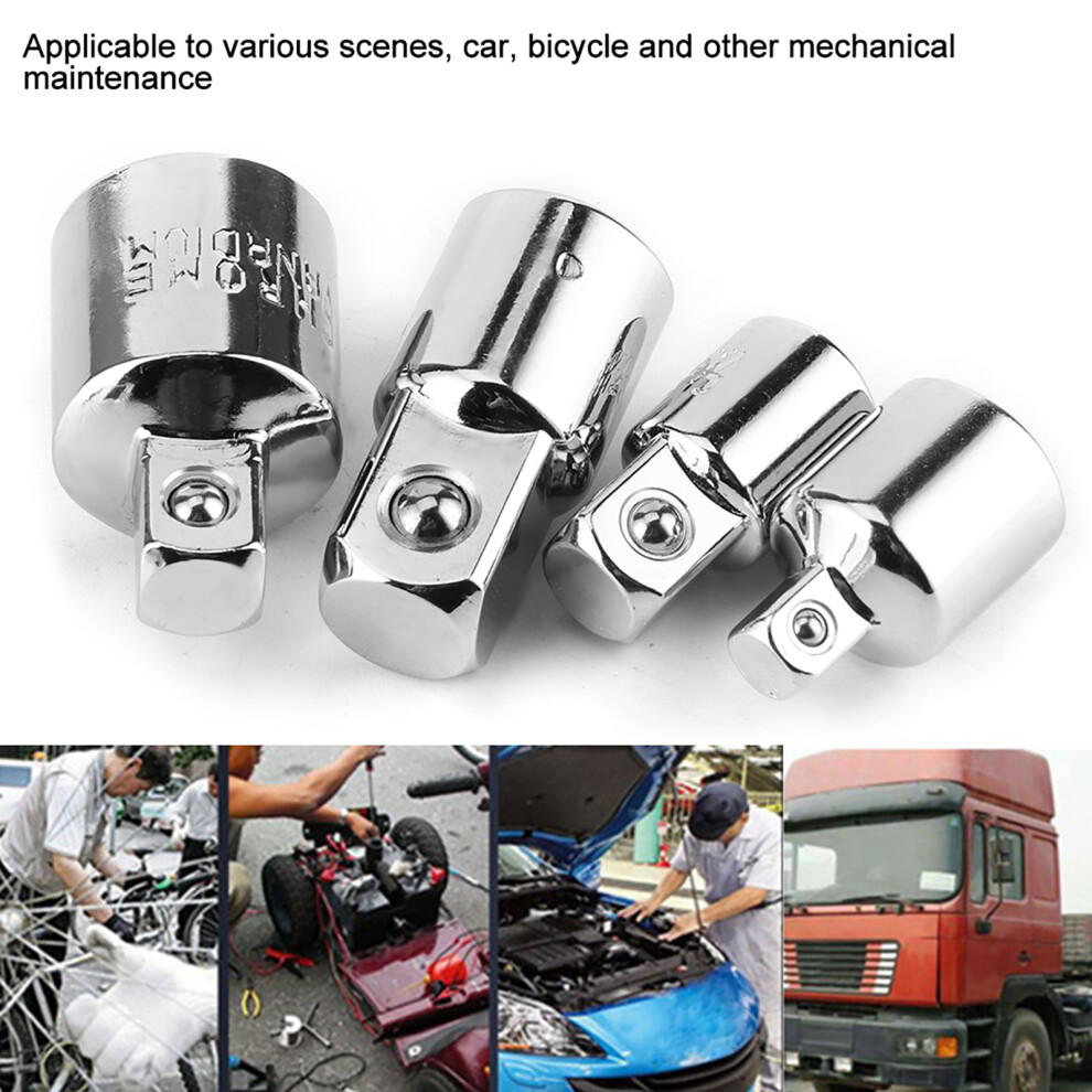 4Pcs Electric Wrench Converters 1/4In 3/8In 1/2In Chrome Vanadium Steel Joints 9481362164196