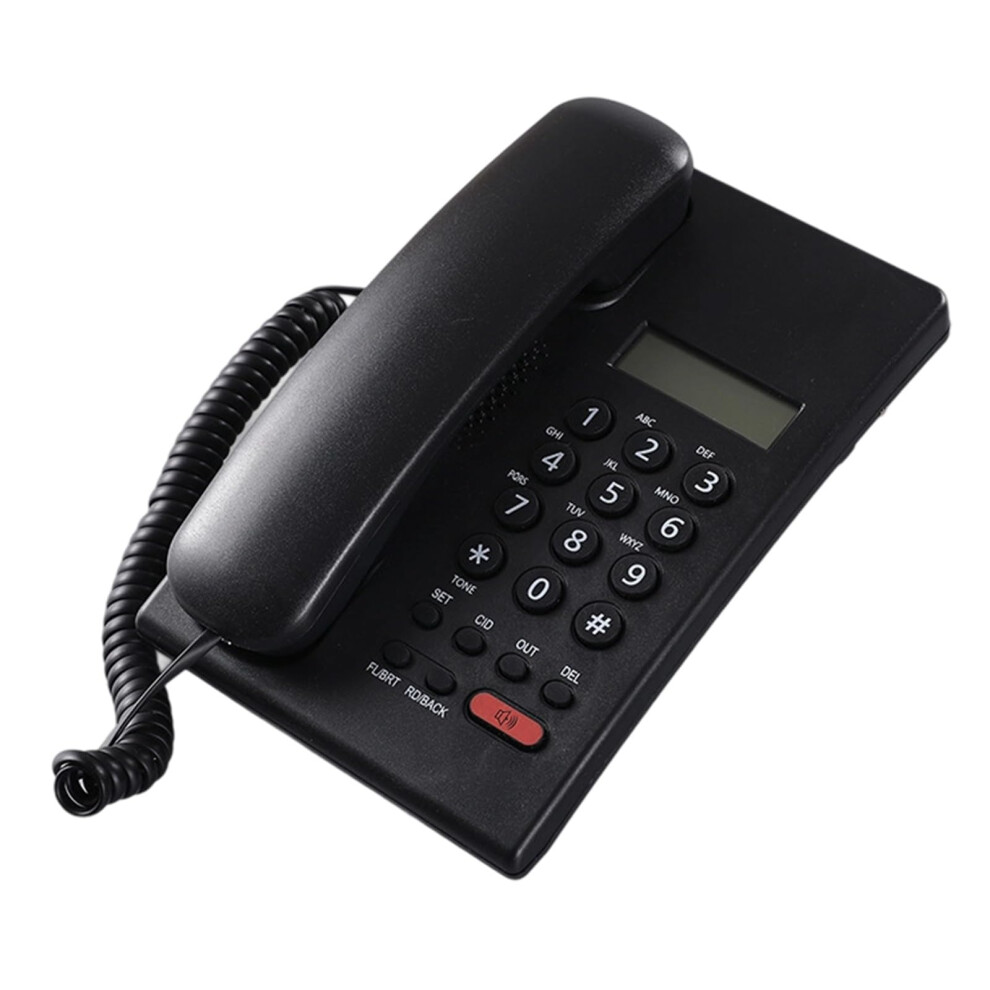 Corded Telephone Basic Landline Phone For Seniors Analog Home Phone With Call Display Small Desk Guest Room Large Button Home Black 9105992121427