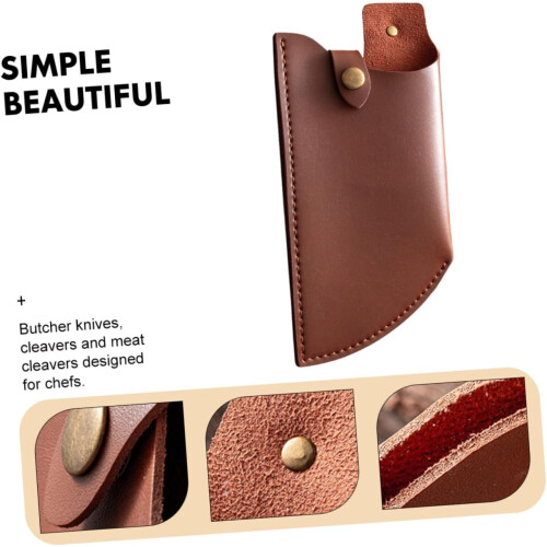 Artificial Leather Sheath Cover for Kitchen Blade Protector Sleeve PU Leather Guard with Stylish Design Kitchen Protector 2