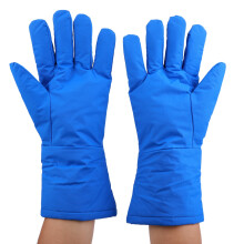 Kryogene Warmhandschuhe -200C bis -360C Niedertemperatur-Liquid-Nitrogen-Handschuh, Blau, 38 cm
