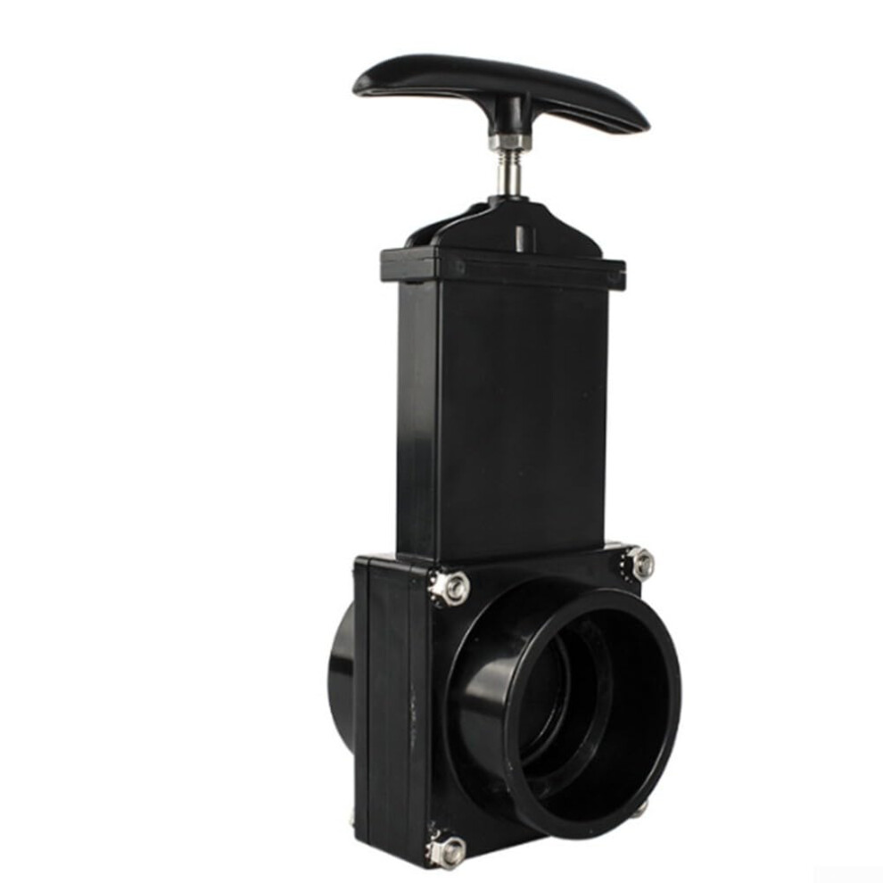50Mm/75Mm Rv Waste Valve Body With Handle, Heavy-Duty Abs Sewer Gate Valve Compatible With Campers, Trailers And Motorhomes(50Mm) Black/Grey 9323874004242