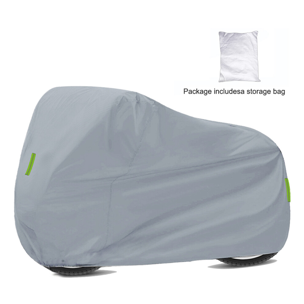 All Season Waterproof Motorcycle Cover 210D Oxford 200X90x100cm Silver 9321362172527