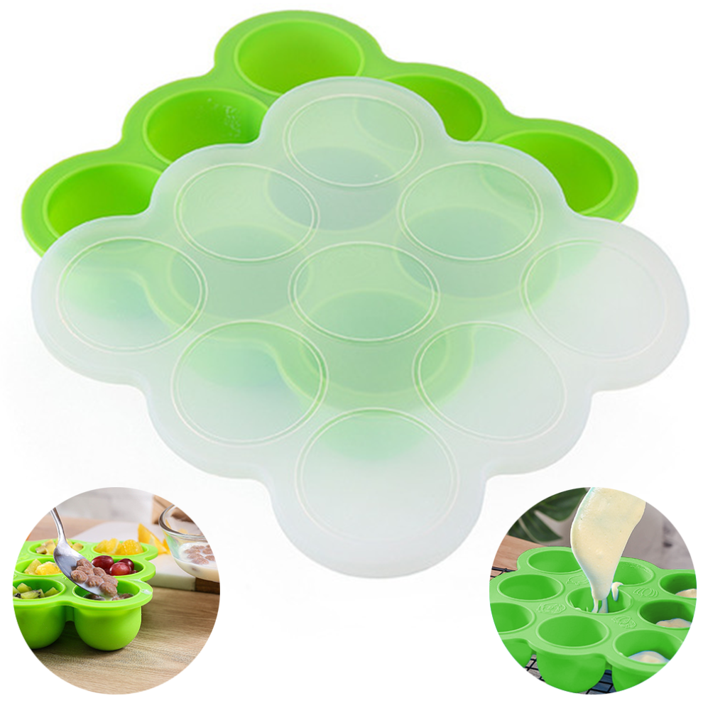 Bpa-Free Silicone Baby Food Storage, Freezer Tray, Clip-On Lid, Healthy Food Storage, Easy To Clean, Stackable Reusable, For Multipurpose Usage