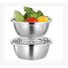 Multifunktionaler Gemüseschneider für die Küche, vielseitiger Julienne-Schneider mit Abtropflöchern und Sieb-Set, perfekt für Obst und Gemüse