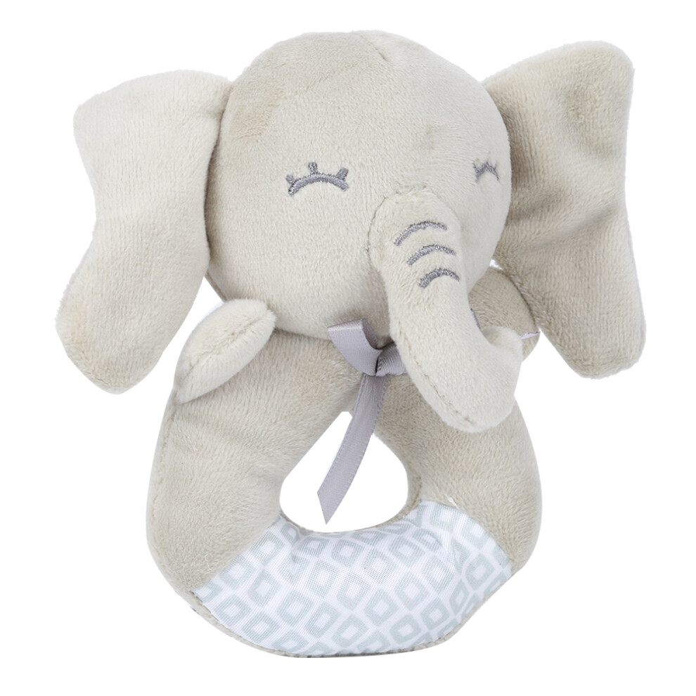 Elephant Baby Rattle Hand Bell Plush Toy for Infants 0-3 Years