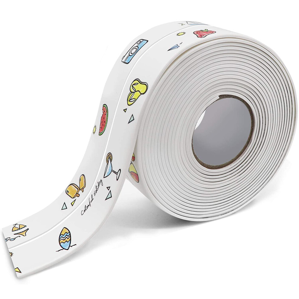 Waterproof Caulking Tape For Home Renovation, Pvc Self Adhesive Decorative Sealant Strip With Flexible Installation, Crease Design For Edge Protection 9032131706415