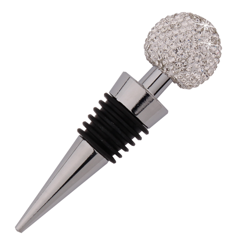 Bling Bling Decorative Crystal Wine Stopper, Offering A Premium Seal Preservation While Being Reusable, High-Quality Materials Ensuring Durability For