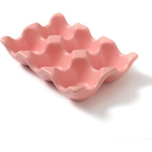 Bandeja de cerámica para huevos para su hogar, porcelana maciza esmaltada de alta cocción, diseño contemporáneo y sencillo, apta para horno