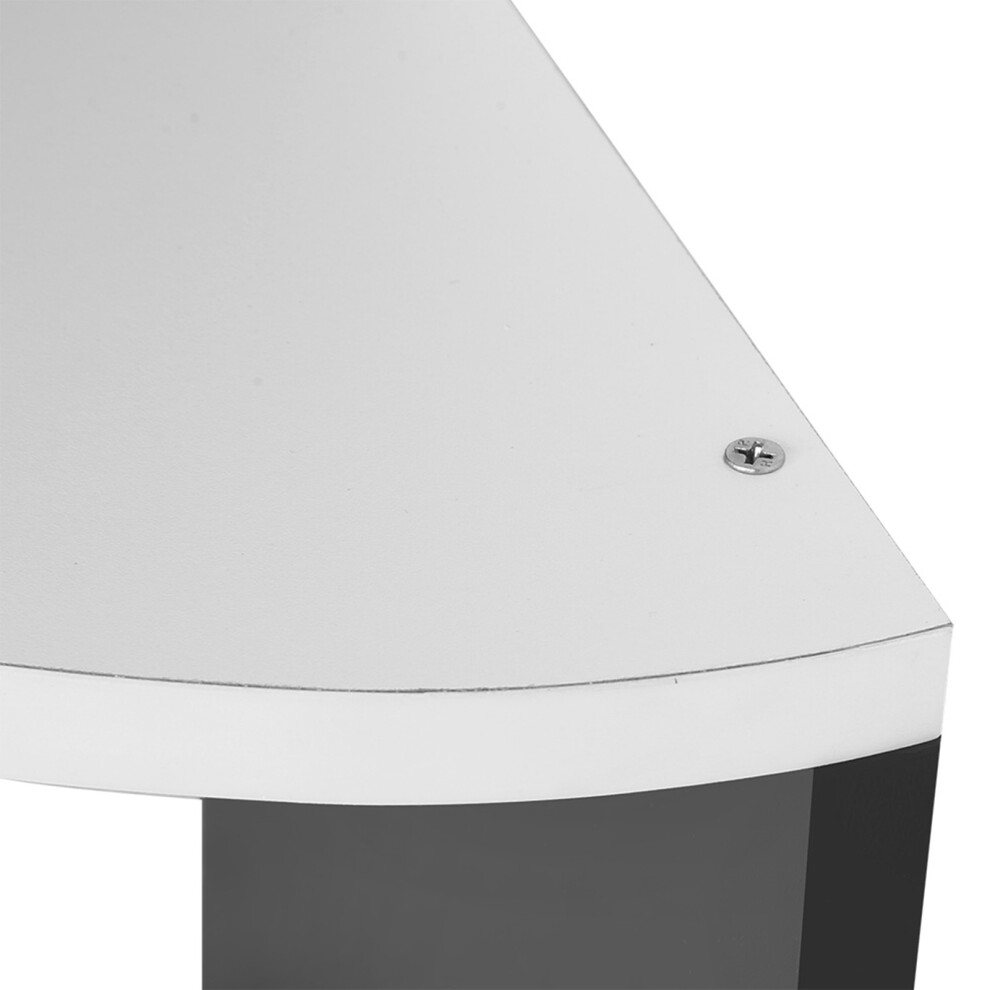 Modern 5-Tier Wall Corner Shelves Black & White, 127cm Living Room Storage-image-OPC-PMZWNXC-NEW