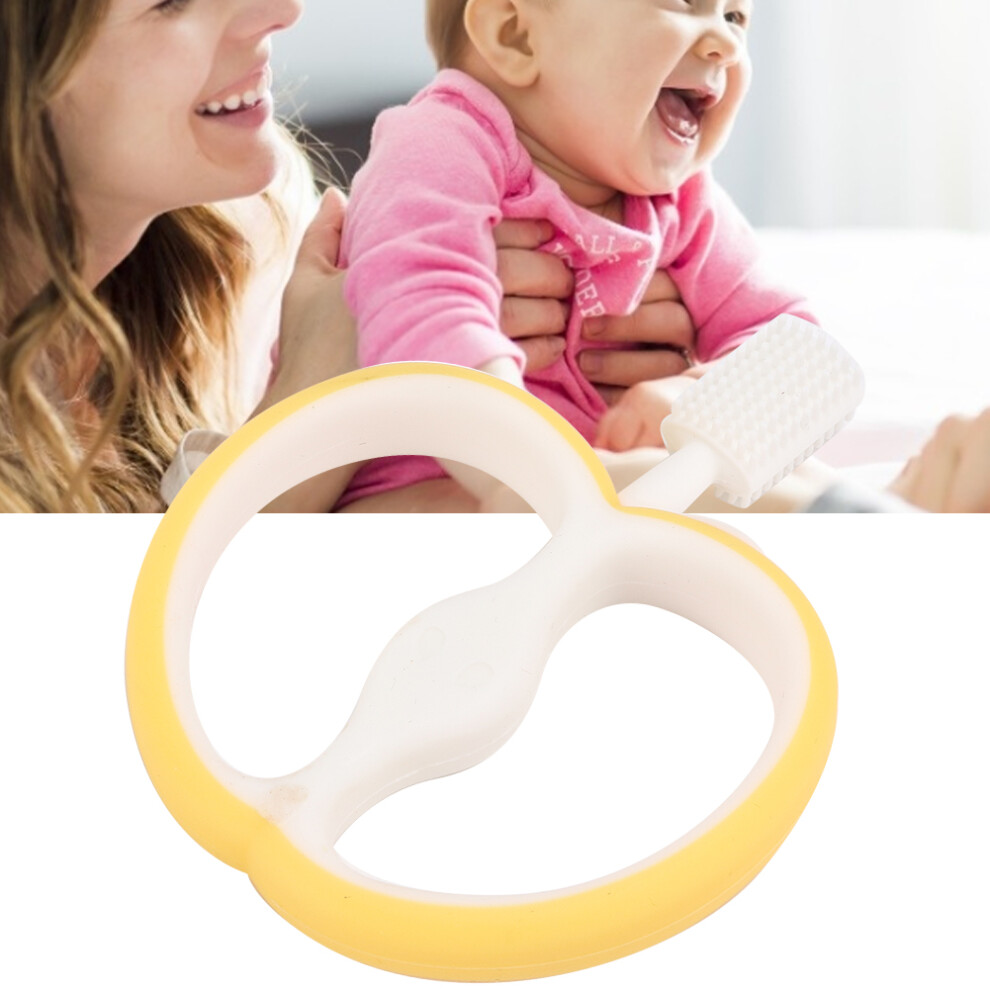 Fruit-Shaped Silicone Baby Toothbrush Infant Oral Care Training Yellow