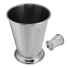 Elegante Edelstahl-Julep-Becher mit Perlendekor für den Heimgebrauch