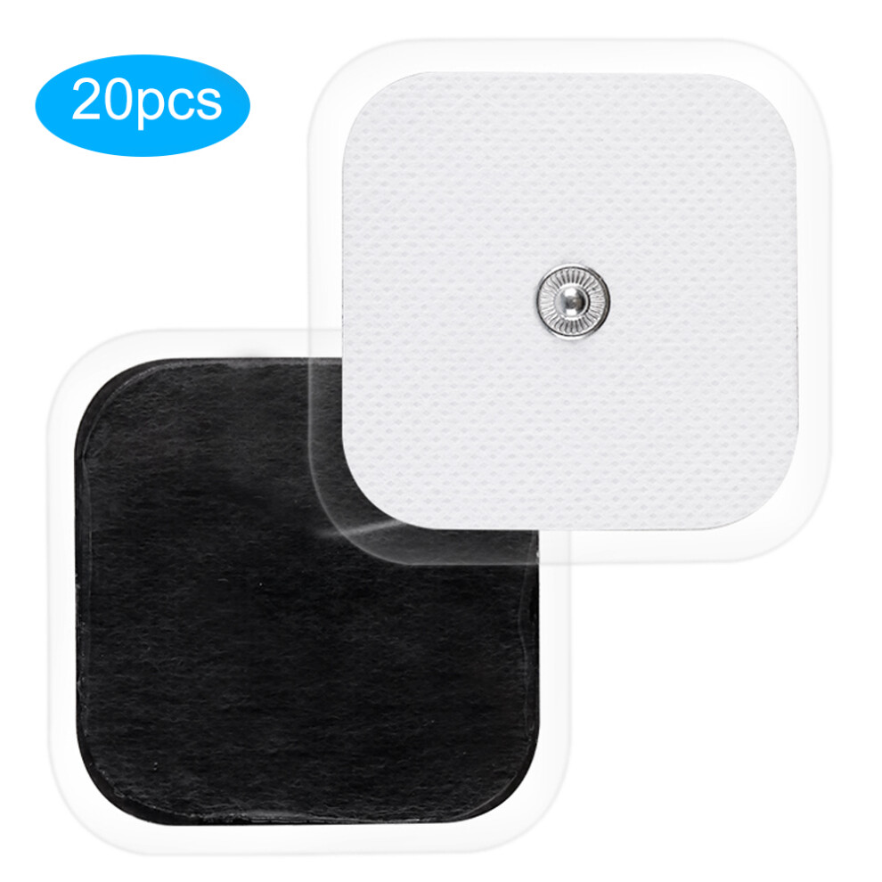 20Pcs 5x5cm Hydrogel Electrode Pads for Physical Therapy, Durable & Reusable