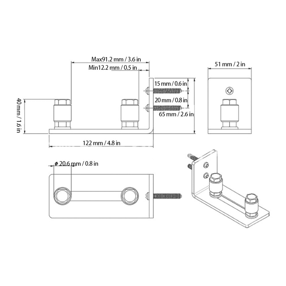 Smooth Sliding Barn Door Guide With Carbon Steel Construction 4041362180999