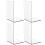 4 Stück Acryl-Buchstützen, transparente Buchstützen, 1