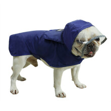 Wasserfeste Hunderegenjacke, Leichtes und Atmungsaktives Nylon-EVA-Mantel, XS-XXL, Gelb/Blau