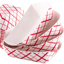 Lekbestendige wegwerpbakjes voor picknicks, composteerbare papieren voedselbakjes geschikt voor natte of gefrituurde gerechten, magnetronbestendige,