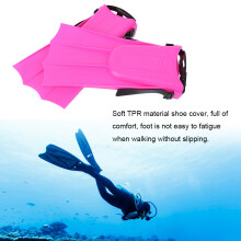 Aquatic Swimming Fins Snorkeling Short Flippers for Diving Gear - Blue Size S