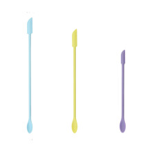 Mini-Spatel-Set, wiederverwendbare Silikonschaber für Kosmetik und Küche, schlankes Klingendesign mit verlängertem Schaft für enge Behälter,