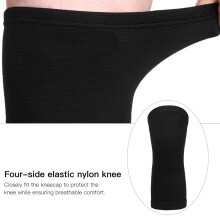 Nylon Breathable Knee Pad Support Sleeve for Running Cycling Men Women Black