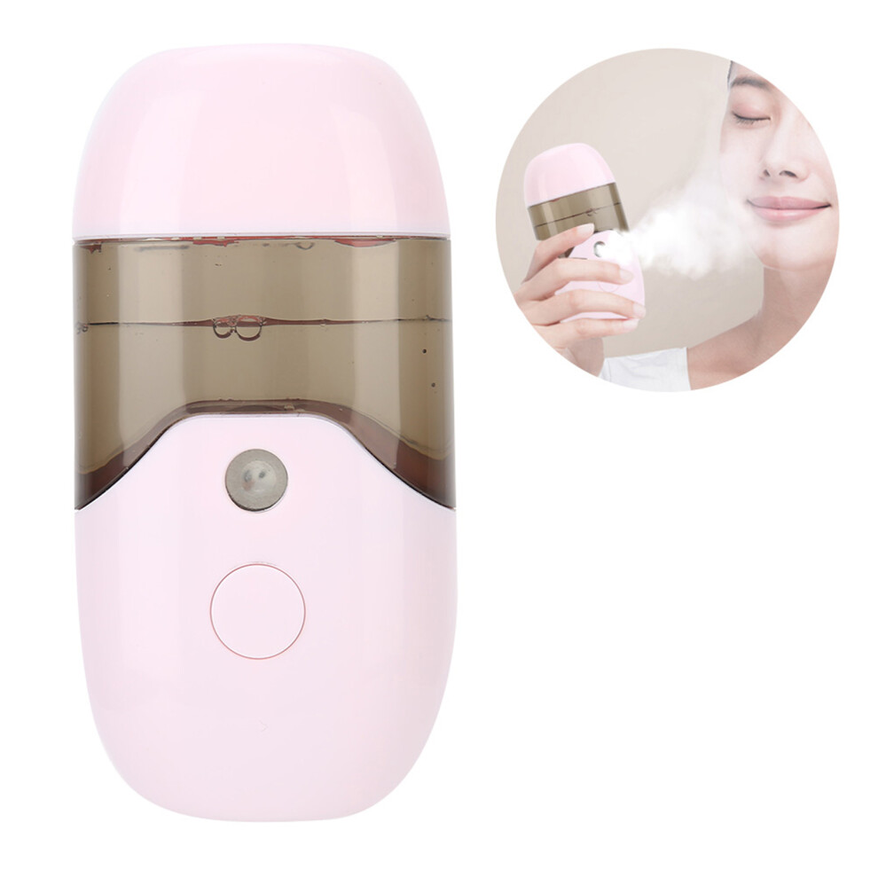 Pink Portable 50Ml Nano Face Mist Sprayer Handheld Moisturizing Device