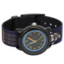 Children Waterproof Cartoon Ribbon Strap Quartz Watch Night Pattern, 30mAh