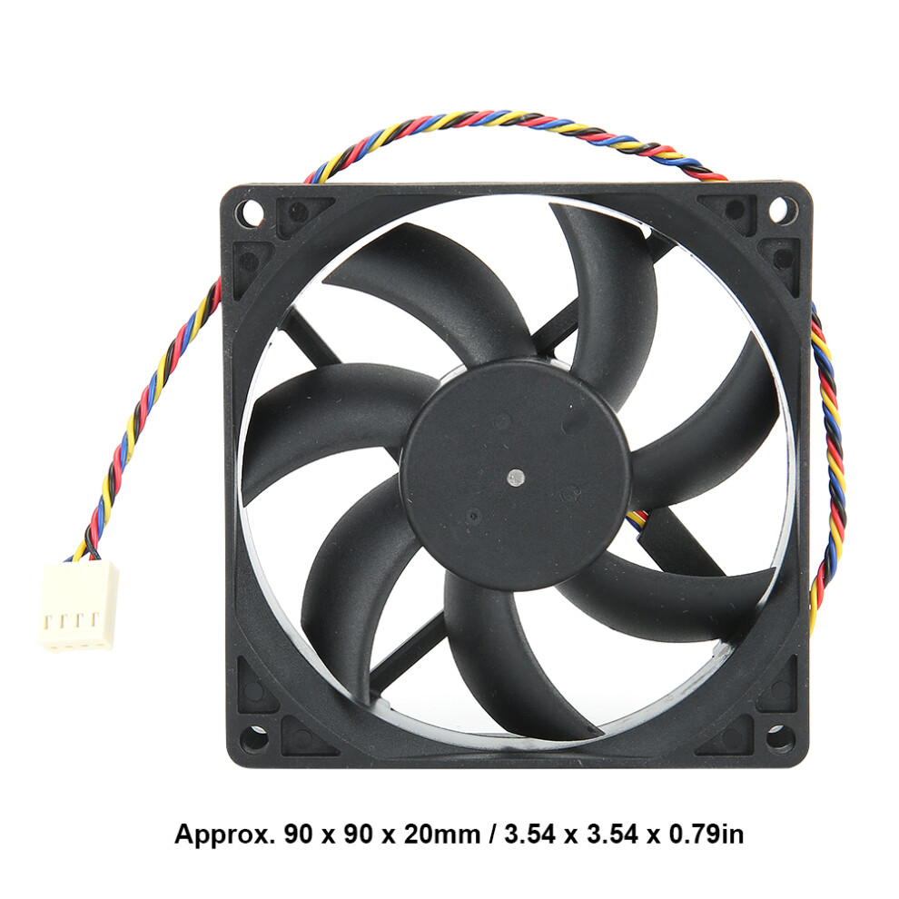 12V 9Cm Dual Ball Bearing Pwm Cpu Chassis Cooler Fan 0.27A 3541362185884