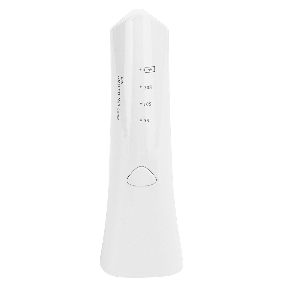 White Usb Handheld Nail Dryer Uv Lamp 800Mah Â Painless 3W Model
