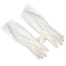 Anti-Sting Bienenhandschuhe XL Weißes Canvas & Ziegenleder, Langarm