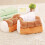 Simulations-Toast-Tissue-Box-Plüschbrot-Papierhalter 25cm 4