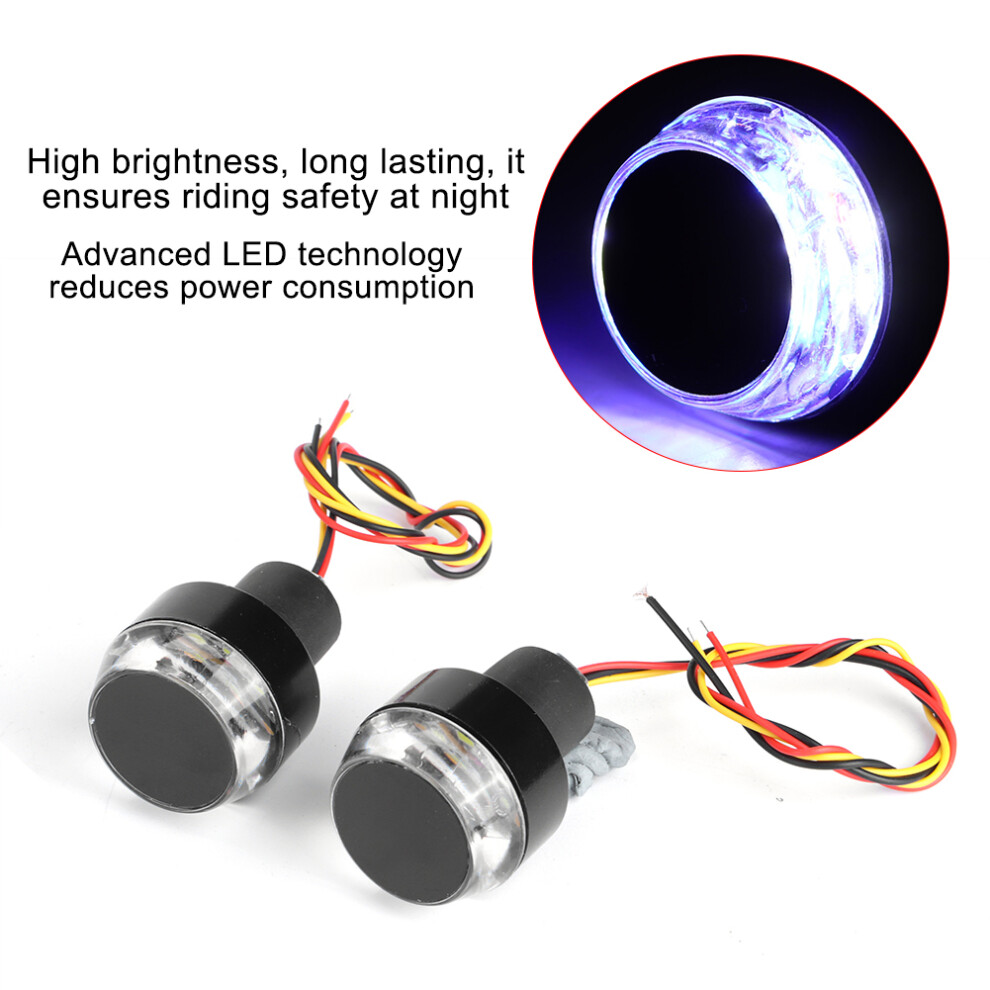 2Pcs Motorcycle Handlebar Led Turn Signal Lights, 3W, 12V, Blue/White/Red 4311362190640