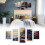5PCS Rahmenlose Leinwand Landschaft Cottage Muster 12