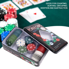 100pcs Poker Chips Set with DEALER Card for Family & Educational Fun