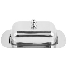 Exquisite botervloot van voedselveilig roestvrij staal, elegante botercontainer met deksel voor op de eettafel, geschikt voor bewaring in de koelkast