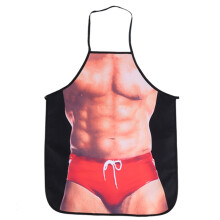Witzige Kochschürze mit originellem Design, 3D-Muster, wasserdicht, ideal für Küche und Grill, strapazierfähig und wiederverwendbar für