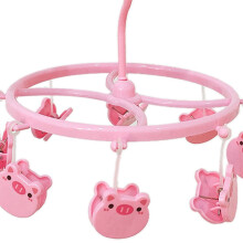 Plastischer Hänge-Trockengestell für Socken & Unterwäsche, Pinker Schwein, 18cm