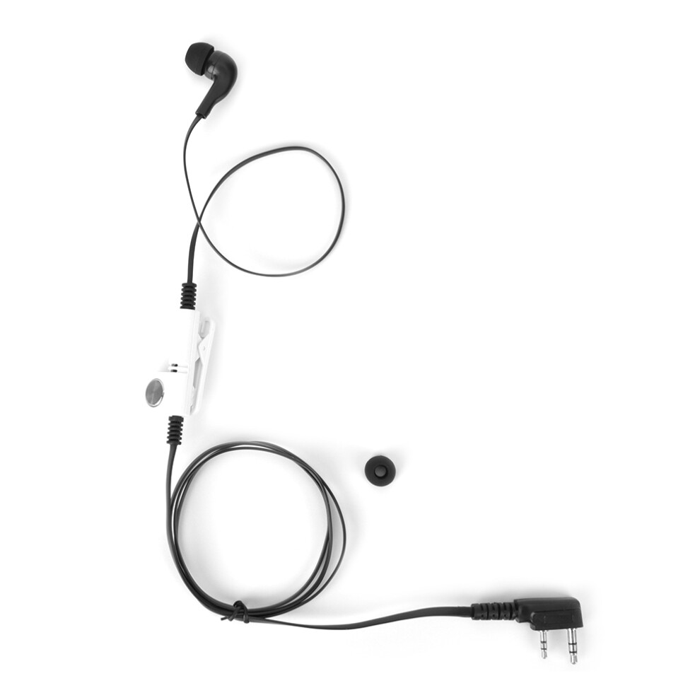 High-Quality In-Ear Earphone For Kenwood/Baofeng With Ptt Microphone Black 4111362196105