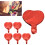 50 Stück rote Luftballons in Herzform, helle 12