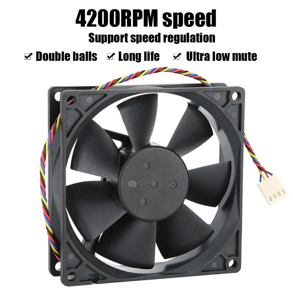 9Cm Pwm 4200Rpm Chassis Cooler Temp Control 12V 0.60A Durable Design 3441362200528