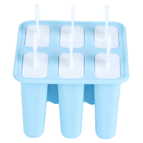 Reusable Blue Ice Cream Mold - 4 or 6 Piece Silicone, Kitchen Accessory