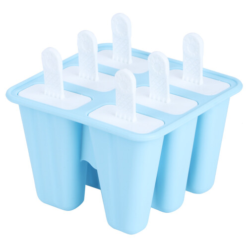 Reusable Blue Ice Cream Mold - 4 or 6 Piece Silicone, Kitchen Accessory 1