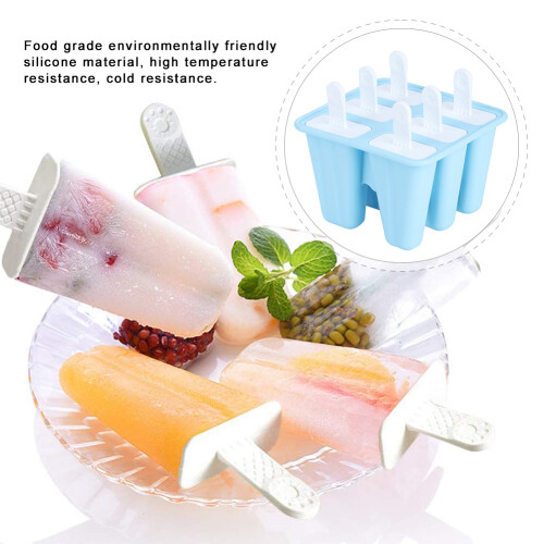Reusable Blue Ice Cream Mold - 4 or 6 Piece Silicone, Kitchen Accessory 2