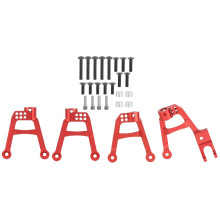 Aluminum Alloy Shock Mount Set for Axial SCX10 II 90046/90047 RC Car - Red 4pcs